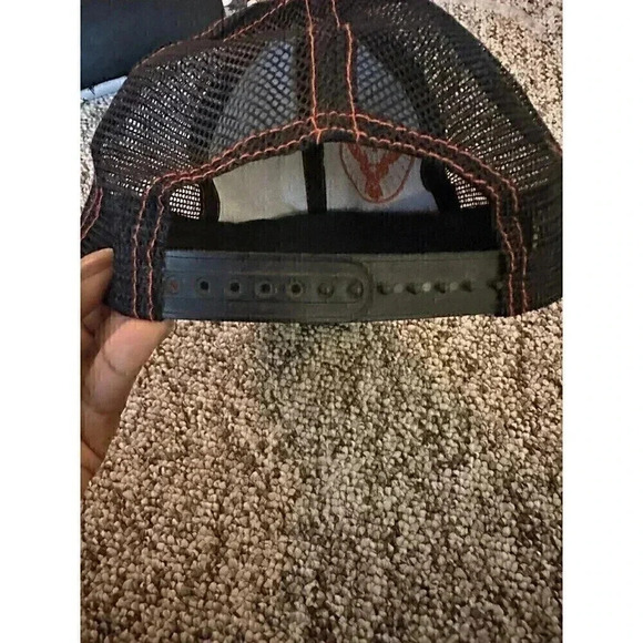 Jagermeister Black Orange Stitched Deer Logo Mesh Back Curved Brim - Picture 3 of 4